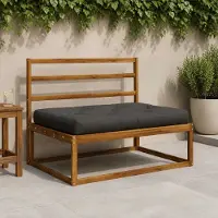 vidaXL Pallet Zitkussen VIANEN 100% Polyester Antraciet