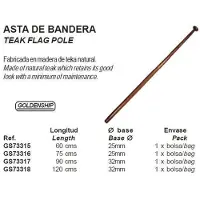 Goldenship Teak Pole Flag Bruin 120 cm