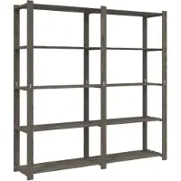 vidaXL Opbergrek 5-laags 170x38x170 cm massief grenenhout grijs