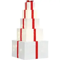 vidaXL Kerstdecoratie geschenkdoos 250 LED's warm wit