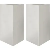 vidaXL Plantenbakken 2 st driehoek 50x43x75 cm roestvrij staal