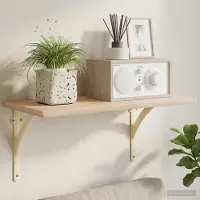vidaXL Wandplankbeugels 12 st Antiek wit 21 x 21 x 3.5 cm Staal
