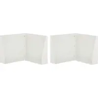 vidaXL Steunmuur, 2 stuks, 50 x 50 x 30 cm, staal, wit