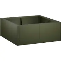 vidaXL Keermuur 4 st 100 x 100 x 30 cm Staal Olijfgroen