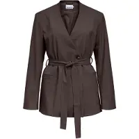 Object Dames Blazers Objlisa Lo L/s Belt Blazer - Bruin - Maat 36