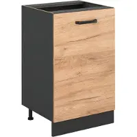 Vicco Keukenonderkast R-Line Goudkleurig Eiken/Antraciet 50 cm zonder werkblad, Model 70283