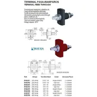 Blue Sea Systems 2204 Terminal Feed Through Connector 250a Rood,Zilver