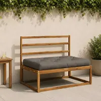 vidaXL Pallet Zitkussen VIANEN 100% Polyester Grijs 120 x 80 x 12 cm