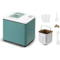 Swiss Pro+ - Broodbakmachine 550 W Groen/Green - RVS - LED Display - Warmhoudfunctie - Glutenvrij