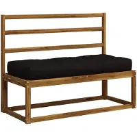 vidaXL Pallet Zitkussen VIANEN 100% Polyester Zwart 120 x 40 x 12 cm