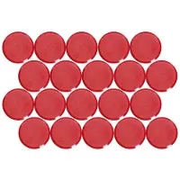 MAUL ronde magneten, kunststof & metaal, fijne structuur, kleefkracht 600 g, ø 29 x 11 mm, rood, 20 st.