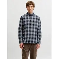 Jack & Jones Overhemd 'JPRBluharvey' donkerblauw / lichtgrijs
