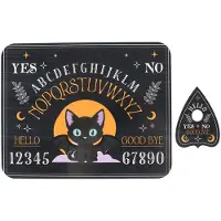 Something Different - Cute and Creepy Bat Cat with Planchette Ouija bord - Multicolours