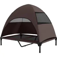 PawHut -Hundeliege-Polyester, Stahl-106L x 76B x 99H cm-Kaffee