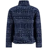 A Fish Named Fred fleece jas donkerblauw geprint