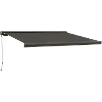 Outsunny Elektrische markies met afstandsbediening, cassette markies, 3x2,5 meter