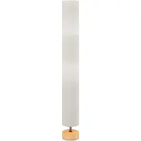 HOMCOM Vloerlamp voor de woonkamer, staande lamp met linnen lampenkap in beige
