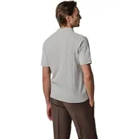 Profuomo Grijze polo 3-knoops met boord