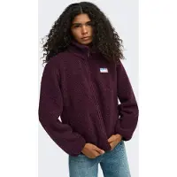 ONLY Fleece jas 'ONLEva' wijnrood