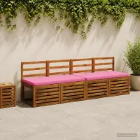 vidaXL 1-delig Bankkussen VUGHT 100% Polyester Roze 100 x 50 x 5 cm