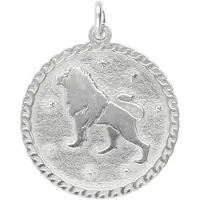 MOOYE ® - Collectie Zilveren Sterrenbeeld leeuw rond kettinghanger