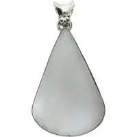 MOOYE ® - Collectie Zilveren blauwe Chalcedoon edelsteen druppel XL hanger