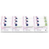 Nivea 12 x - Reinigingsdoekjes - Verzachtend - Droge Huid - Verwijdert Waterbestendige Make-up - 25 Doekjes - Voordeelverpakking - 12 stuks