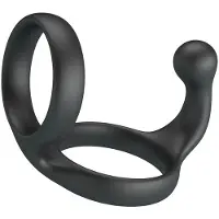 Crazy Bull - FLORIAN DOUBLE COCK AND BALL RING BLACK