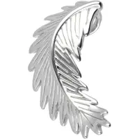 MOOYE ® - Collectie Zilveren Veer eend dons gebogen ketting hanger