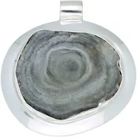 MOOYE ® - Collectie Zilveren Chalcedoonroos edelsteen vrije vorm XL hanger