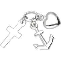 MOOYE ® - Collectie Zilveren hoop, geloof en liefde los hangend