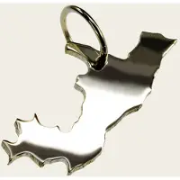 MOOYE ® - Collectie Zilveren Landkaart Kongo ketting hanger