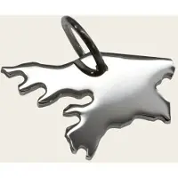 MOOYE ® - Collectie Zilveren Landkaart Guinee Bissau ketting hanger