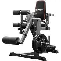 SPORTNOW - Beenstrekker - Staal - 100L x 90B x 105H cm - Grijs - Zwart