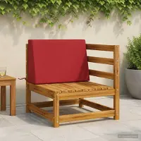 vidaXL Rugkussen SOEST 100% Polyester Wijnrood 60 x 20 x 40 cm