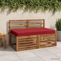 vidaXL Zitkussen SOEST 100% Polyester Wijnrood 120 x 60 x 10 cm