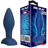 Mr play - TAPERED SILICONE ANAL PLUG BLUE S