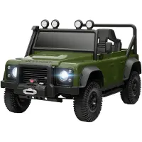 AIYAPLAY Elektrische kinderauto, 12V 7Ah kinderauto met 2,4 GHz afstandsbediening, groen