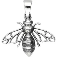 MOOYE ® - Collectie Zilveren Bij met opengewerkte vleugels ketting hanger