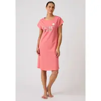 Damart - Nachthemd van puur katoen - Dames - Roze - 50-52 (XL)