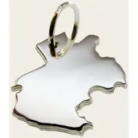 MOOYE ® - Collectie Zilveren Landkaart Gabon ketting hanger