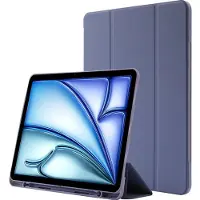 Mobigear Tablethoes geschikt voor Apple iPad Air 11 Inch (2026) Hoes TPU,Kunstleer | Tri-Fold Gel Bookcase + Stylus Houder - Paars