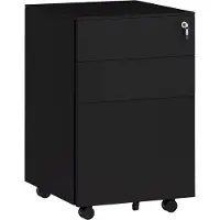 Vinsetto -Rollcontainer-Stahl-37L x 43,5B x 60H cm-Schwarz