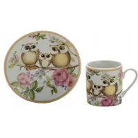 Marco polo Set van 2 Mokken met Uil Motief - Perfect Cadeau