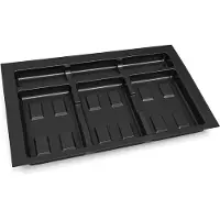 Emuca basis voor Recycle keukenladebakjes, 3 vakken, module 900mm, Plastic, Zwart