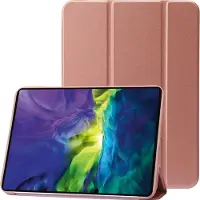 Mobigear Tablethoes geschikt voor Apple iPad 10 (2022) Hoes | Tri-Fold Gel Bookcase - Roségoud