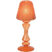 J-Line theelichthouder Kralen - glas - oranje - small