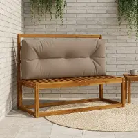 vidaXL Palletrugkussen VIANEN 100% Polyester Taupe 120 x 50 x 12 cm