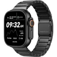 Aulumu Magnetisch Apple Watch 42/44/45/46/49mm Bandje Titanium Zwart
