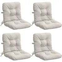 vidaXL 4-delige hoogrugkussen VIANEN 4 st 100% Polyester Wit